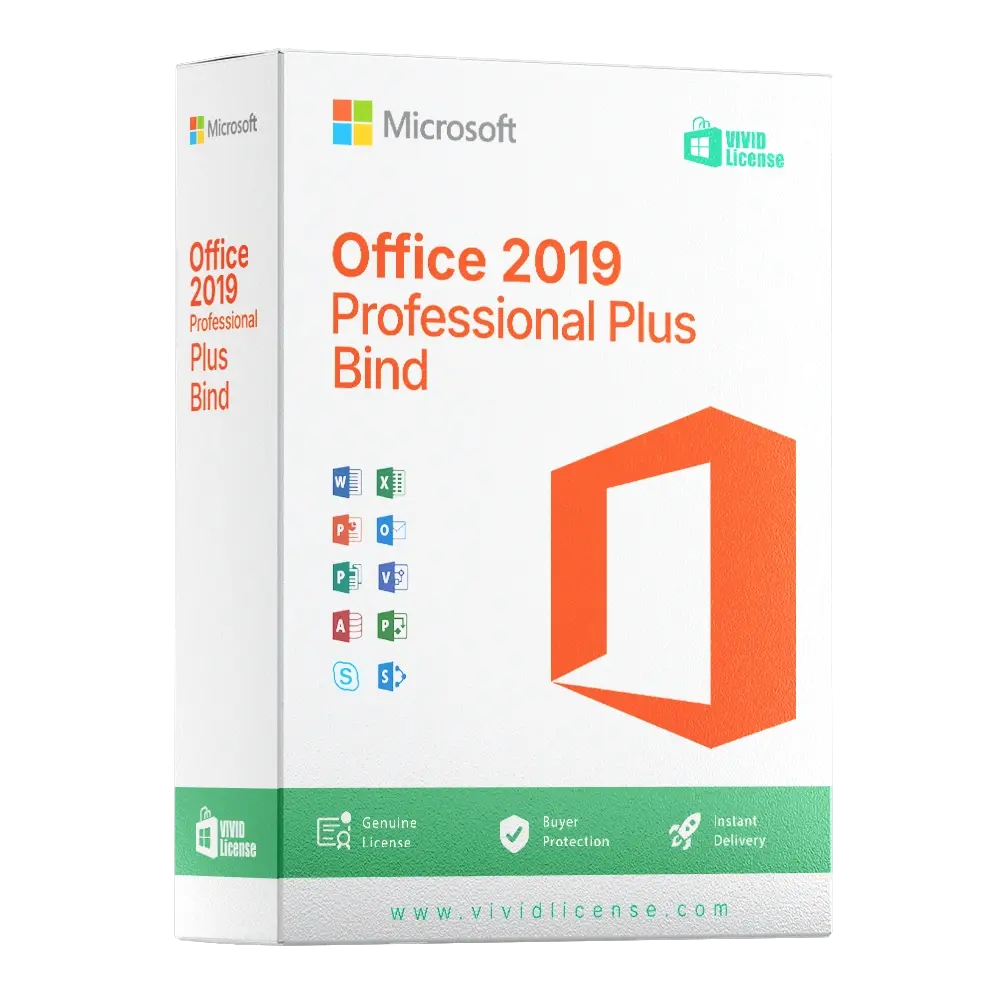 Microsoft Office 2019 Professional Plus Bind digital license – Microsoft Office suite with Word, Excel, PowerPoint, Outlook, Access and more