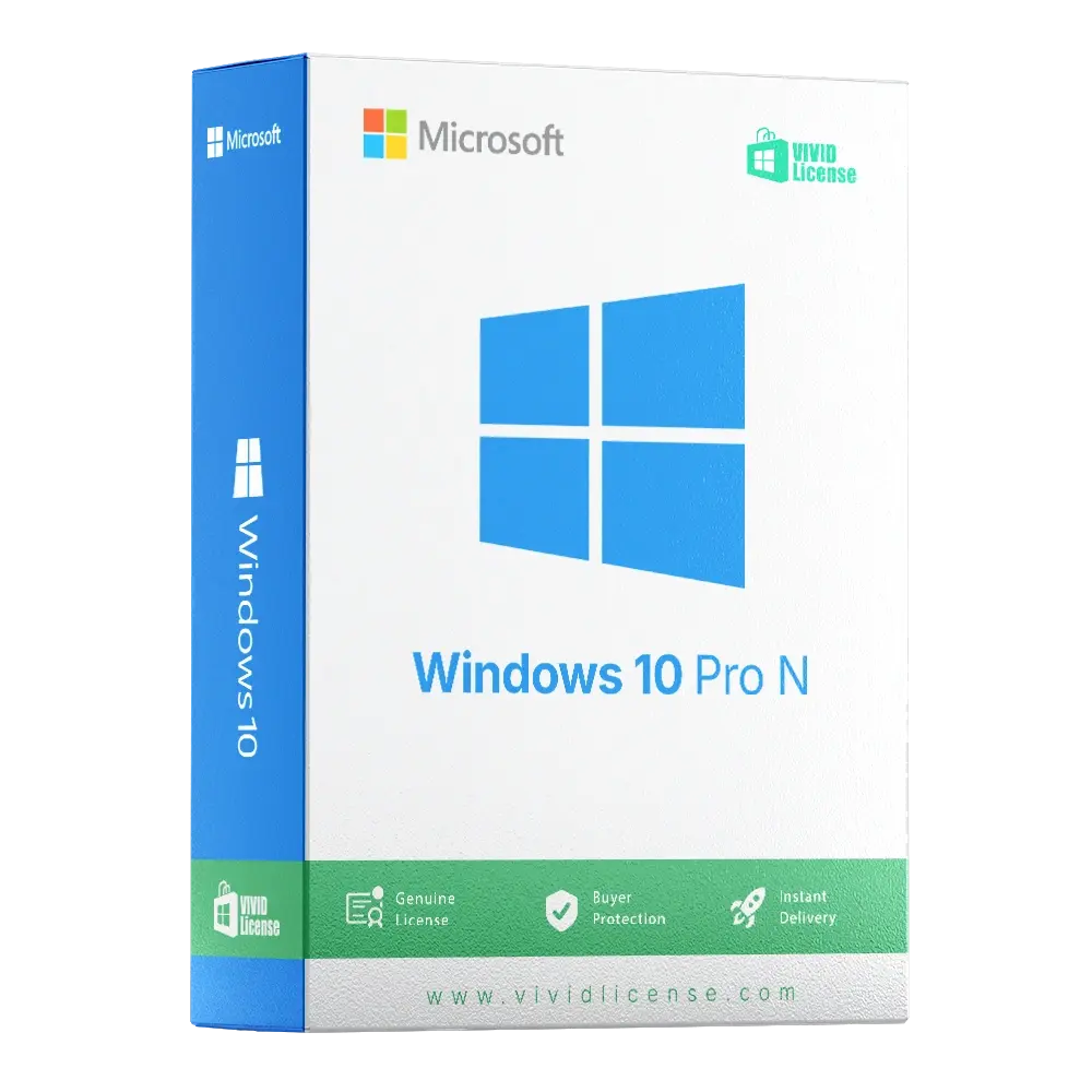 Windows 10 Pro N desktop interface activated with Digital License.