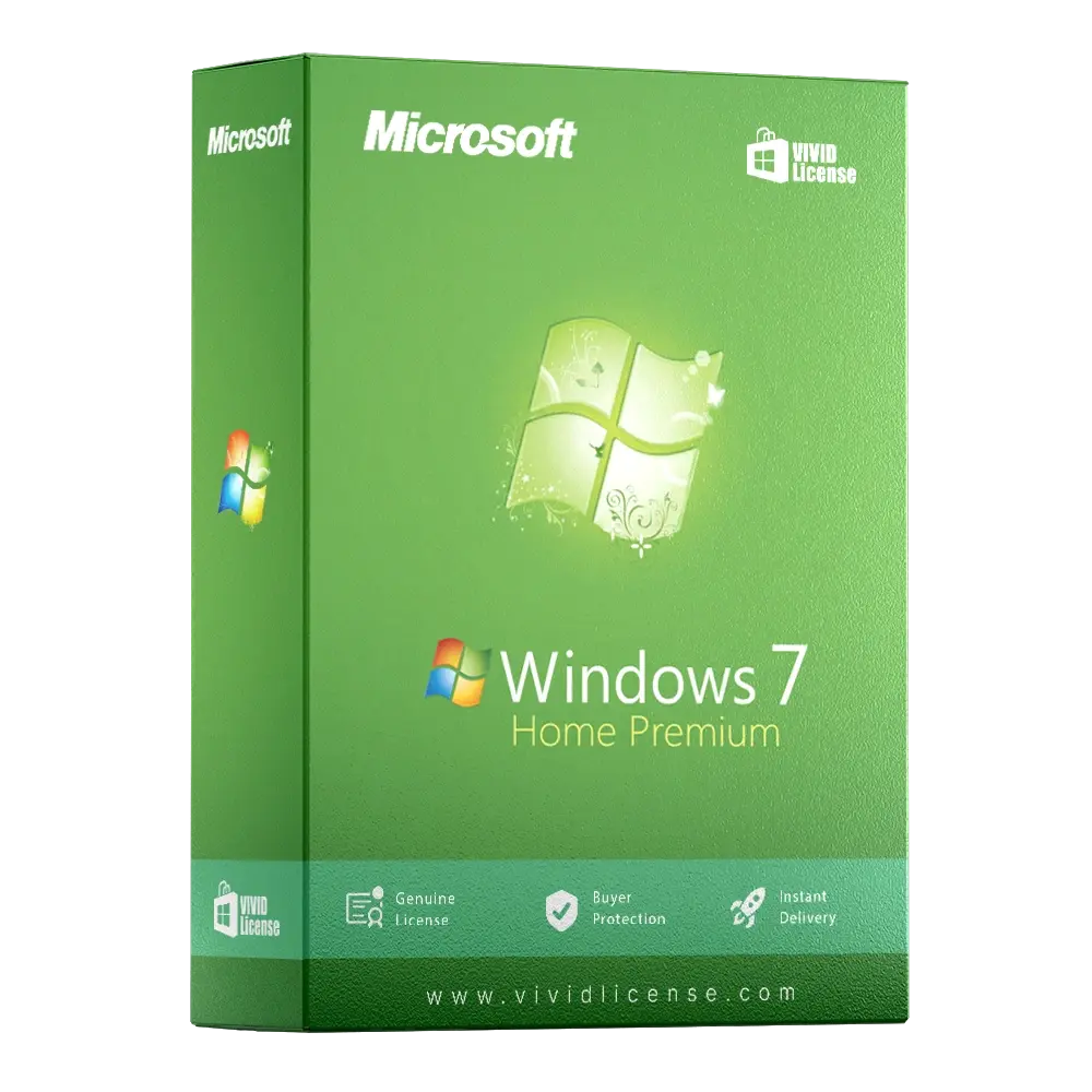 Windows 7 Home Premium License - Vivid License 2025